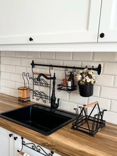 میله نظم دهنده فلزی آویزدار پشت سینک کشویی