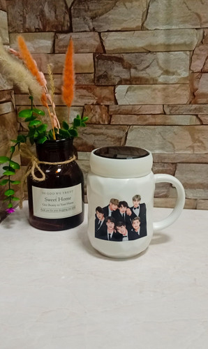 ماگ وارداتی درب آیینه BTS