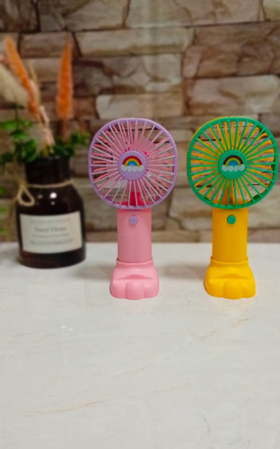 پنکه شارژی دستی رنگین