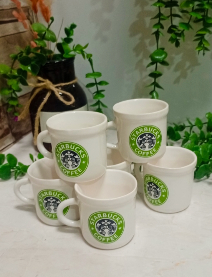 شات قهوه خوری استارباکس سفید دوبل