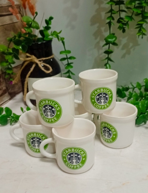 شات قهوه خوری استارباکس سفید دوبل