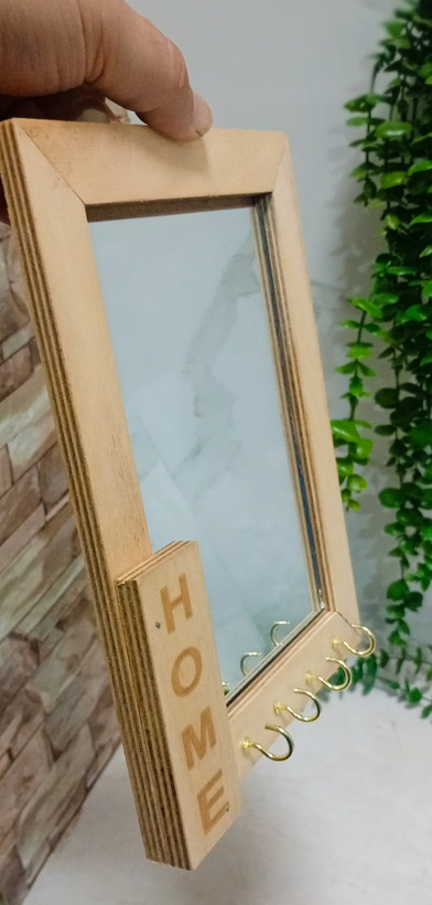 جاکلیدی چوبی آیینه دار