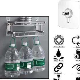 میخ چسبی دیواری بسته چهار عددی